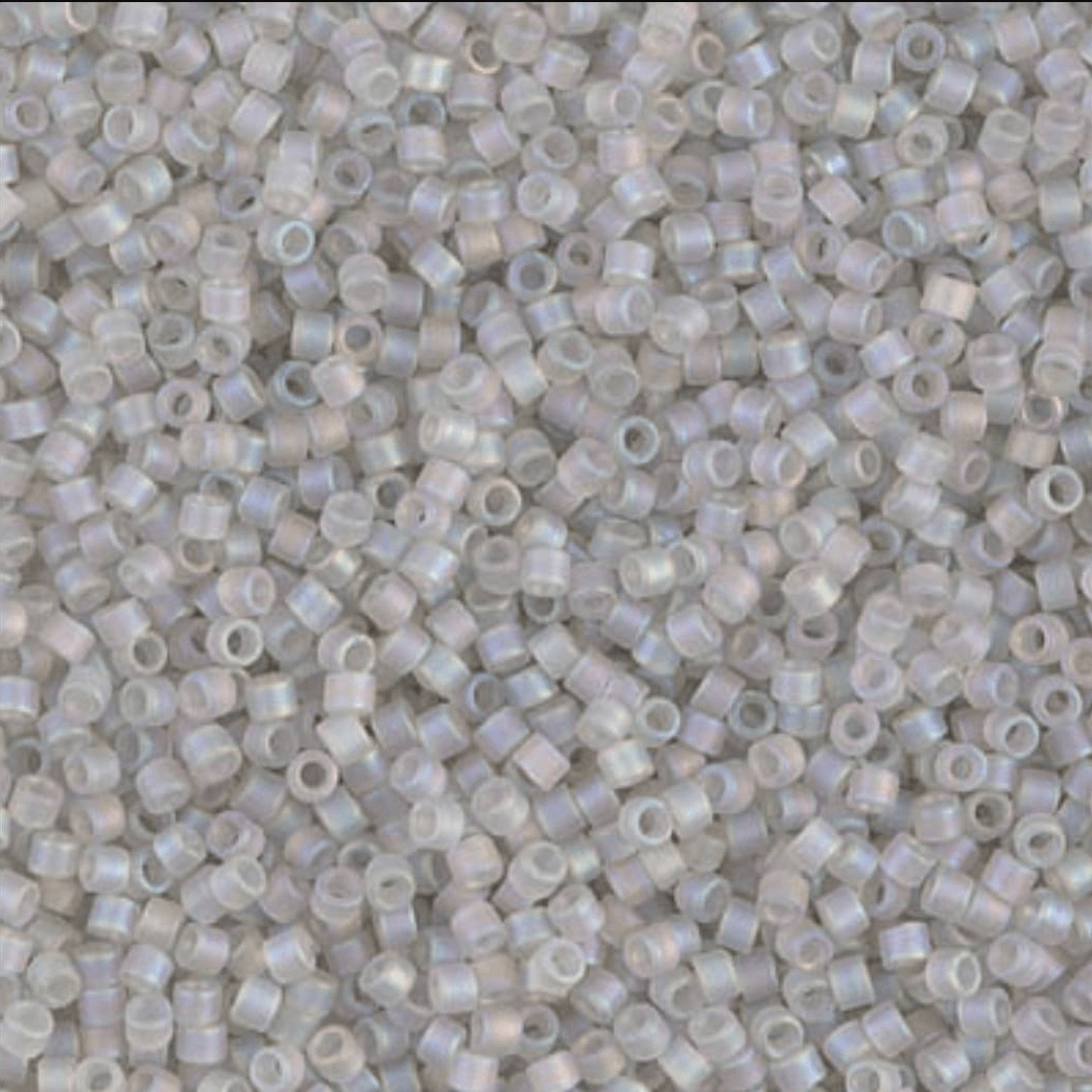 (5 gram) - No:374 Miyuki Delica Boncuk DB-1286 (Opak Şeffaf Gri)