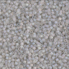 (5 gram) - No:374 Miyuki Delica Boncuk DB-1286 (Opak Şeffaf Gri)