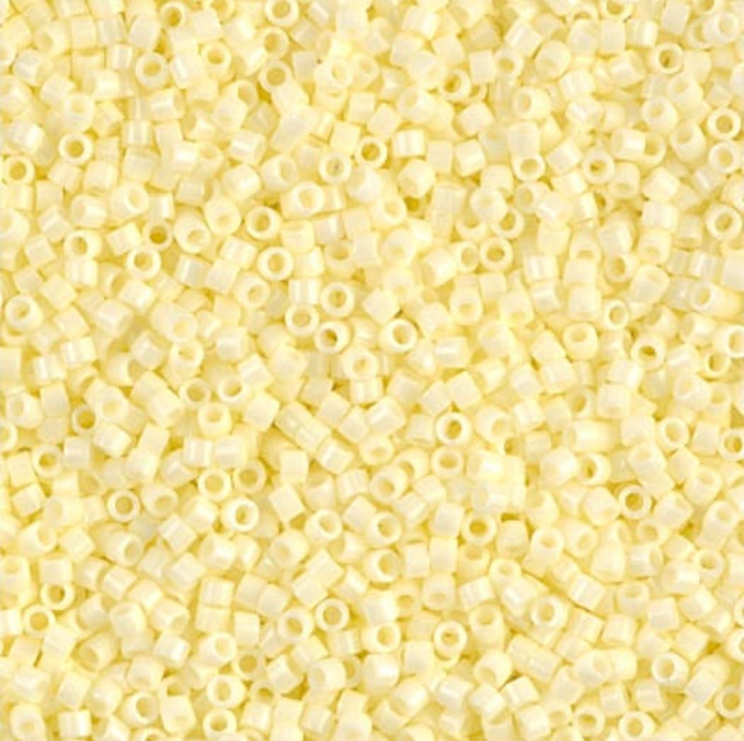 No:386 Miyuki Delica Boncuk DB-1491 (Opak Açık Sarı) 7.5 Gram (Kutu Hediyeli)