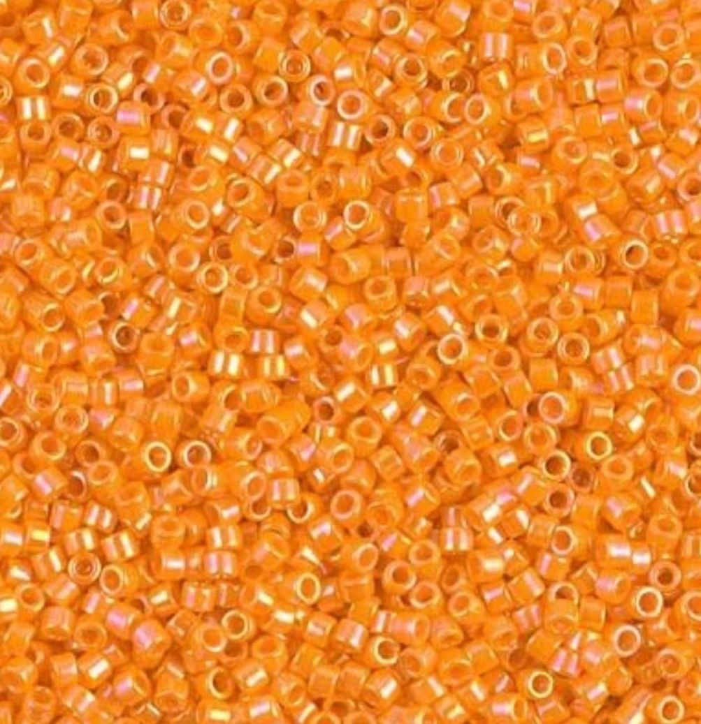 No:395 Miyuki Delica Boncuk DB-1573 (Parlak Opak Mandalina) 7.5 Gram (Kutu Hediyeli)