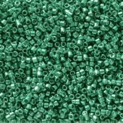 (5 gram) - No:417 Miyuki Delica Boncuk DB-2506 (Duracoat Galvaniz Kaplama Zümrüt Yeşil)