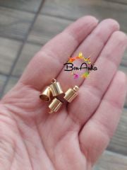 (1 Çift - 2 Adet) 7 mm Altın Renk Kapsül Kapama