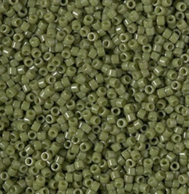 (5 gram) - No:481 Miyuki Delica Boncuk DB-2357 (Opak Zeytin Yeşili)