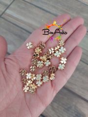 Altın Kaplama Yonca Model Bileklik Kolye Halhal Ara Aparatı
