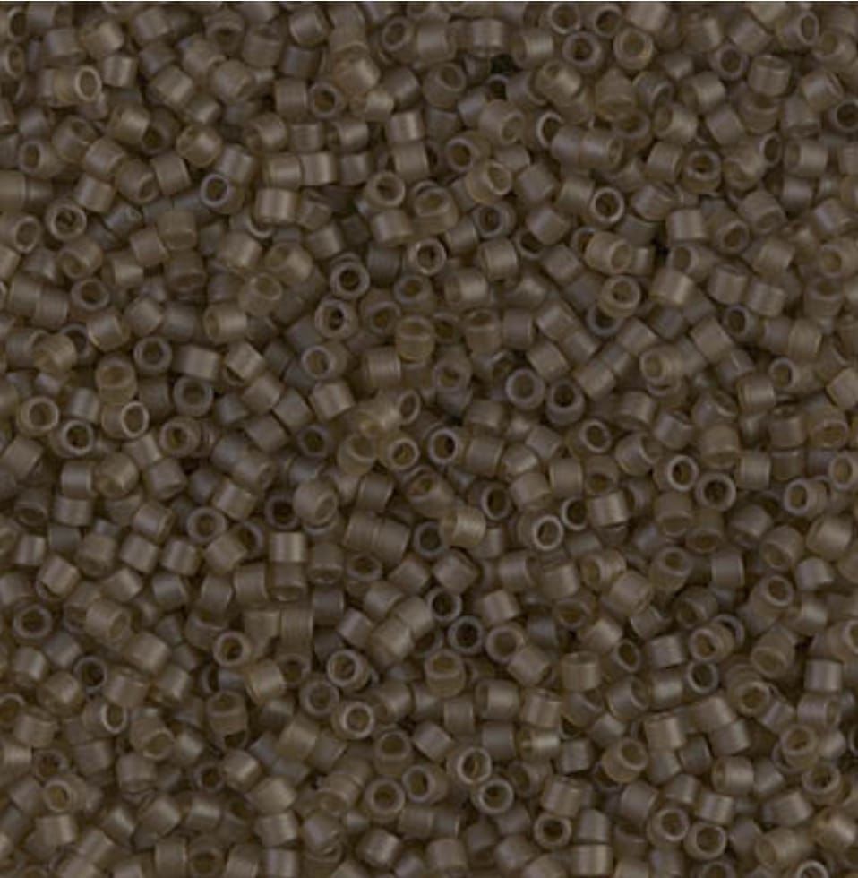 (5 gram) - No:502 Miyuki Delica Boncuk DB-0384 (Opak Şeffaf Kahverengi)