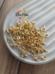 (20 adet) 10x6 mm, Sarı Kaplama, 501 Papağan Kilit
