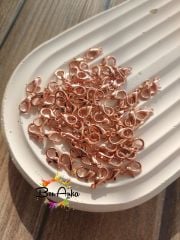 (20 adet) 12x6 mm, Rose Kaplama, 502 Papağan Kilit