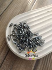 (20 adet) 12x6 mm, Siyah Nikel Kaplama, 502 Papağan Kilit