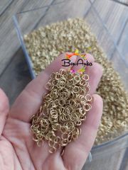 (5 Gram ~ 80 adet) 5 mm, Sarı Kaplama, Halka