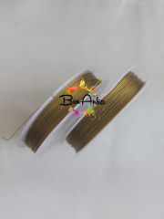 0,35 mm Koyu Altın Renk, 40-50 Metre Çelik Tel, Boncuk Teli, Hayalet Tel, Takı Malzemesi Teli