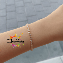 Zirkon Taşlı Vip Bileklik - 14K