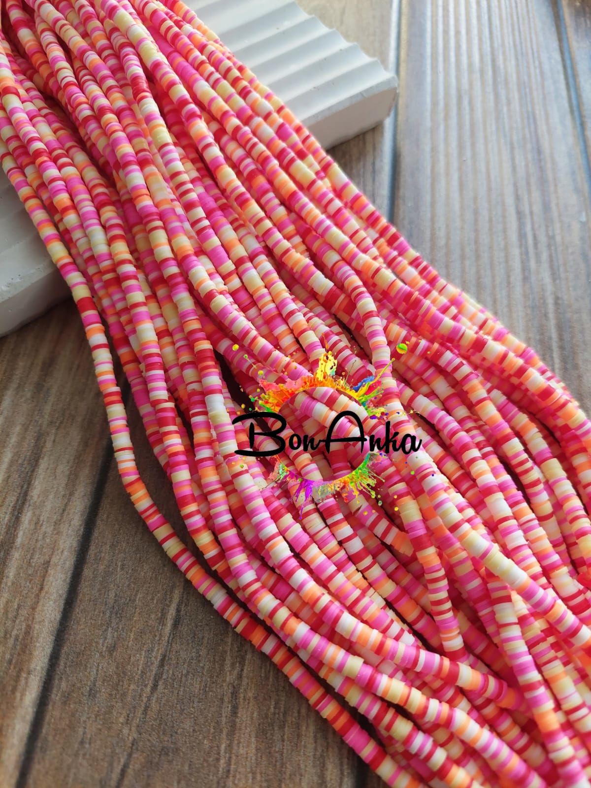 (1 Dizi) 4 mm Dizi Fimo Boncuk - 009