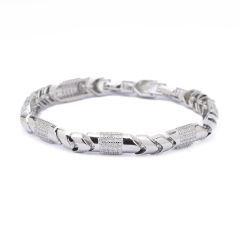 Mini Taşlı Vip Silver Bileklik