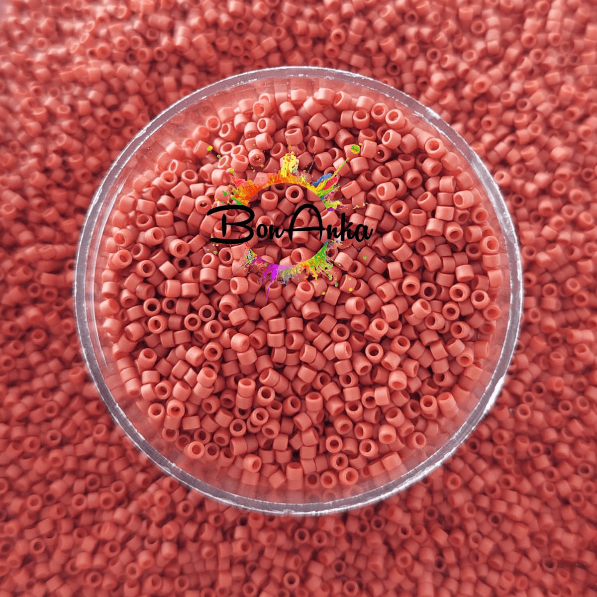 (5 gram) - No:444 Miyuki Delica Boncuk DB-2288 (Opak Kiremit Kırmızı)