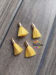 (1 adet) Gold Metal Uçlu Sarı Renk Püskül - 002