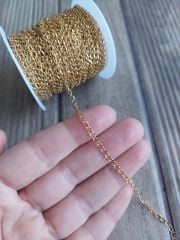 (1 metre) 316 L Çelik Gold Uzatma Zinciri