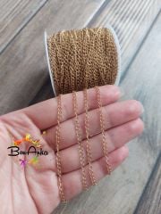 (1 metre) 316 L Çelik Gold 0.5 mm Uzatma Zinciri