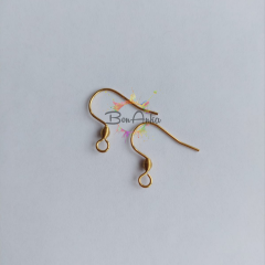 (1 Çift - 2 Adet) Çelik Gold S Küpe Kancası