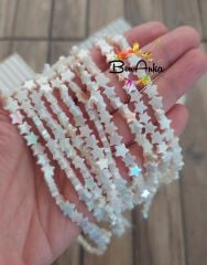 (1 adet) 6 mm Janjanlı Sedef Yıldız Doğal Taş