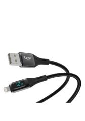 LinkTech K682 Dijital Göstergeli USB - iPh Lightning 12W 2.4A Data ve Şarj Kablosu(Kopya)