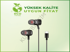LİNKTECH H16 Kulak İçi USB-C Kablolu Mikrofonlu Kulaklık