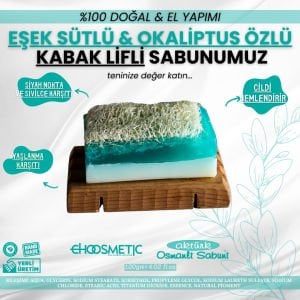 Aktürk Osmanli Sabuni - Eşek Sütlü & Okaliptuslu Kabak Lifli Sabun