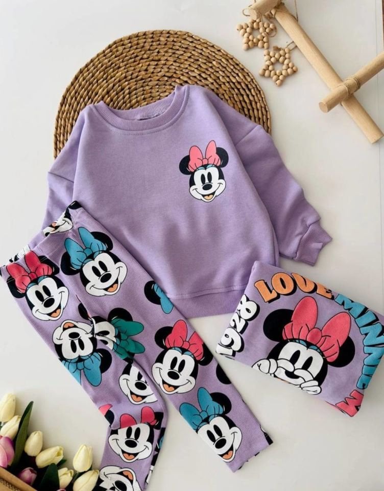 Minnie Mor Taytlı Takım