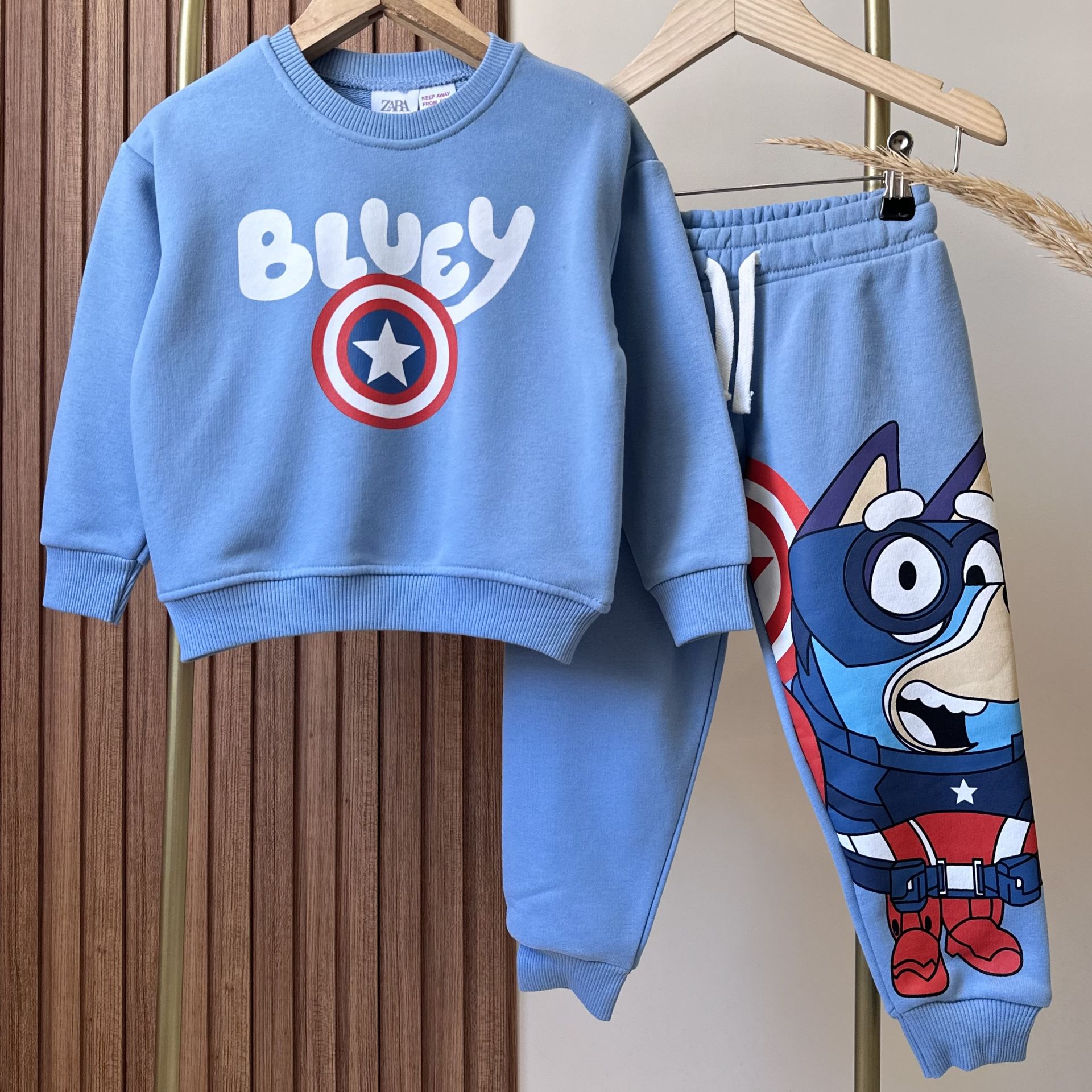 Bluey Baskılı Mavi Takım