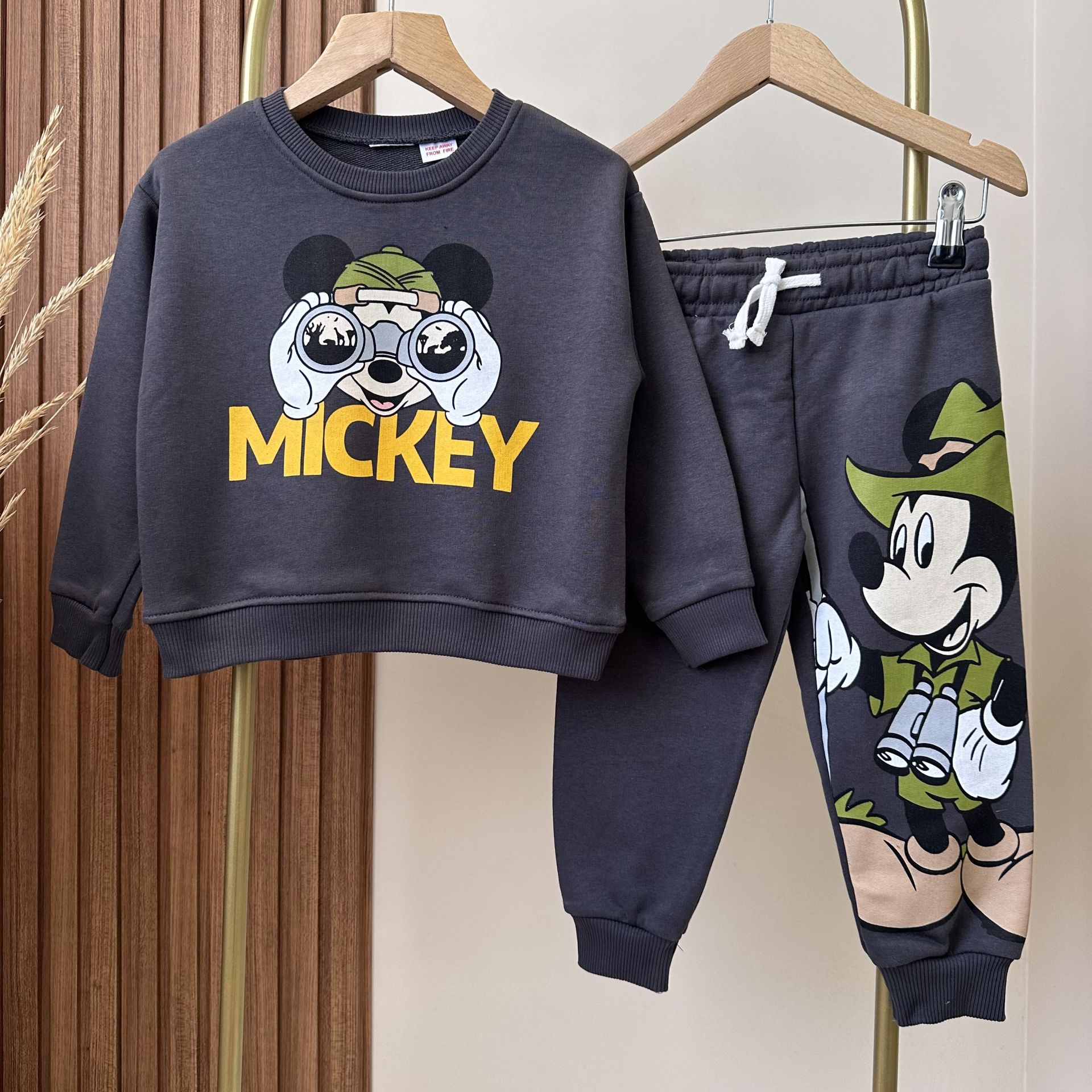 3 iplik Mickey Baskılı Takım