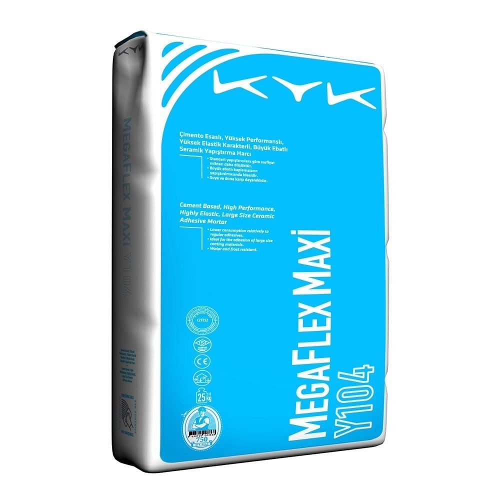 MegaFlex Maxi Y104 Gri Yapıştırıcı (25 Kg)