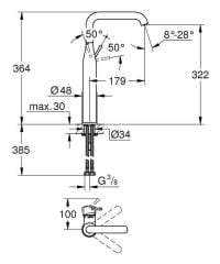 Grohe Essence Çanak Lavabo Bataryası XL-Boyut Warm Sunset - 32901DA1