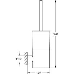 Grohe Atrio Tuvalet Fırçası Seti 40314003