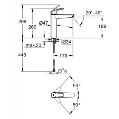 Grohe Eurosmart Çanak Lavabo Bataryası Mat Siyah - 239712433