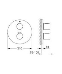 Grohe Grohtherm 3000 Cosmopolitan Termostatik Duş Bataryası - 19467000