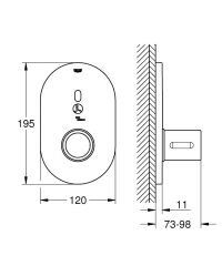 Grohe EuroSmart Cosmopolitan E Gizli Duş Termostatı İçin Özel Kızılötesi Elektronik - 36456000