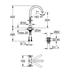 Grohe Atrio Çanak Lavabo Bataryası - 21149000