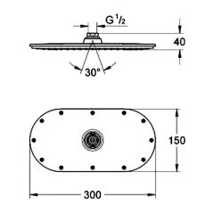 Grohe Rainshower Tepe Dusu 30x15 cm - 27470000