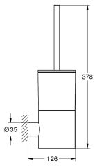 Grohe Atrio Tuvalet Fırçası Seti - 40314DA3