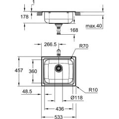 Grohe K200 Paslanmaz Çelik Eviye 31719SD0