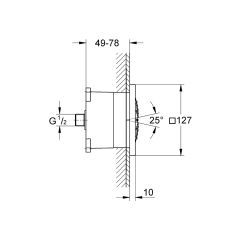 Grohe Yan Masaj Duşu Ankastre 13x13 cm Cool Sunrise - 27251GL0