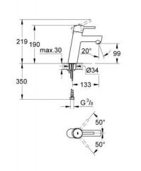 Grohe Concetto Single Tek Kumandalı Lavabo Bataryası 23451001