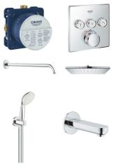 Grohe SmartControl Termostatik Ankastre Banyo Bataryası Seti - 29126000-SET1