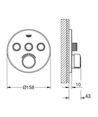 Grohe SmartControl Termostatik Ankastre Banyo Bataryası - 29146000