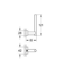 Grohe Essentials Cube Yedek Tuvalet Kağıtlığı Banyo Aksesuarı - 40623001