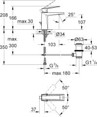 GROHE Allure Tek Kumandalı Lavabo Bataryası.,Warm Sunset 23029DA0