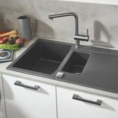 Grohe 31646AT0 K500 Kuvars 60 C 100-50 Granit Gri Rengi Kompozit Eviye