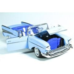 Motor Max 1:18 Chevrolet 1957 Chevy Bel Air Model Araba Mavi