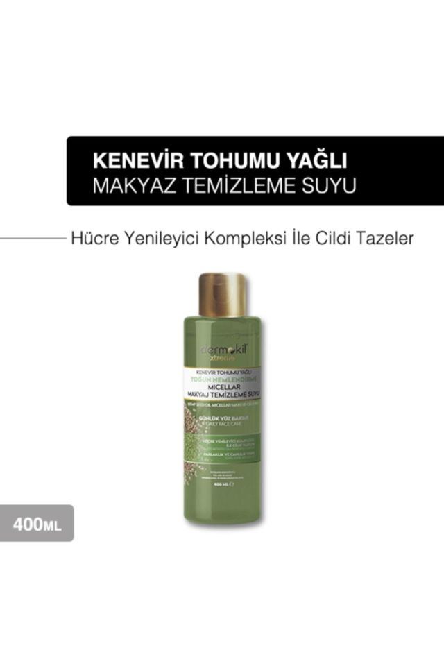 Kenevir Tohumu Yağı Yoğun Nemlendirme Mıcellar Makyaj Temizleme Suyu 400 ml