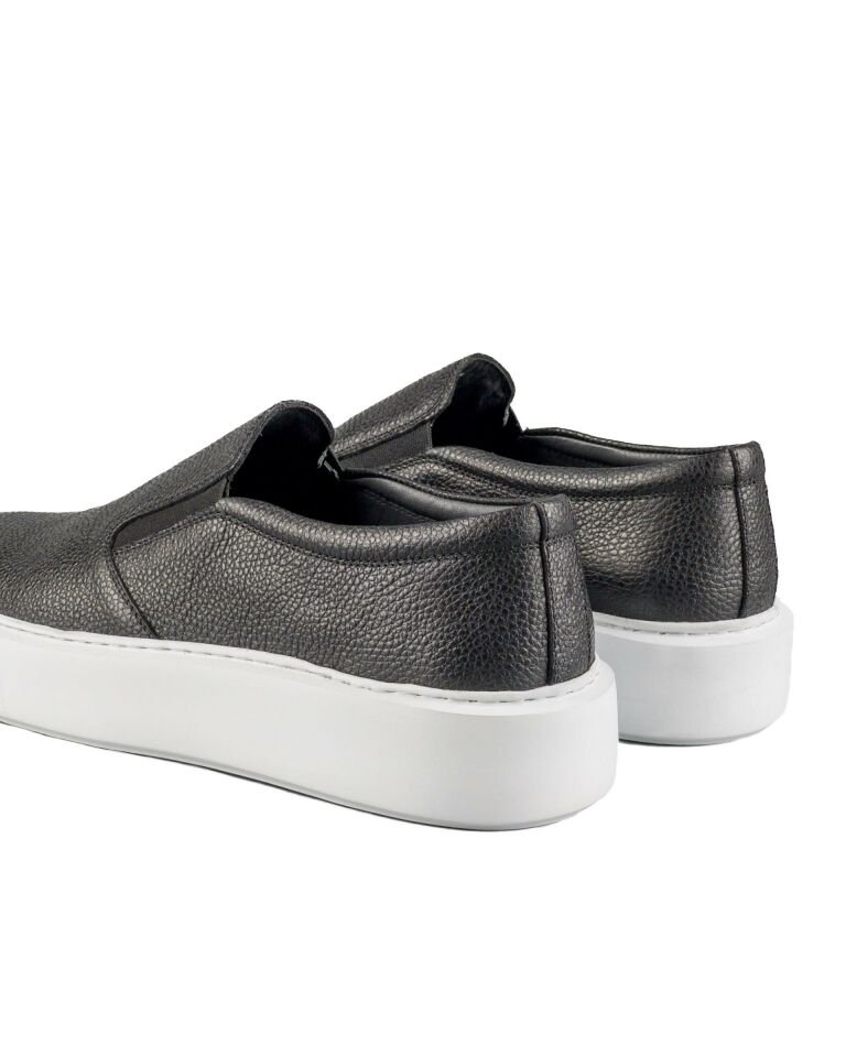 Shiver Siyah Hakiki Deri Erkek Spor (Sneaker) Ayakkabı