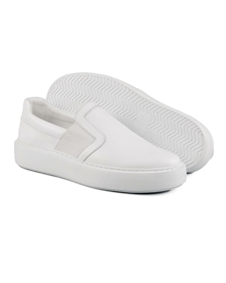 İntegra Beyaz Hakiki Deri Erkek Spor (Sneaker) Ayakkabı